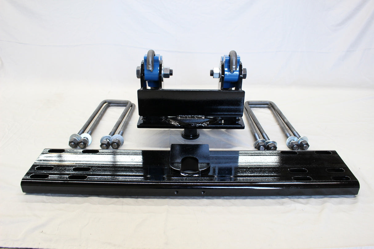 Decking Saddle 8 in Tall Frame Mount Combo with J Bolts and Hardware, Fifth Wheel Saddle