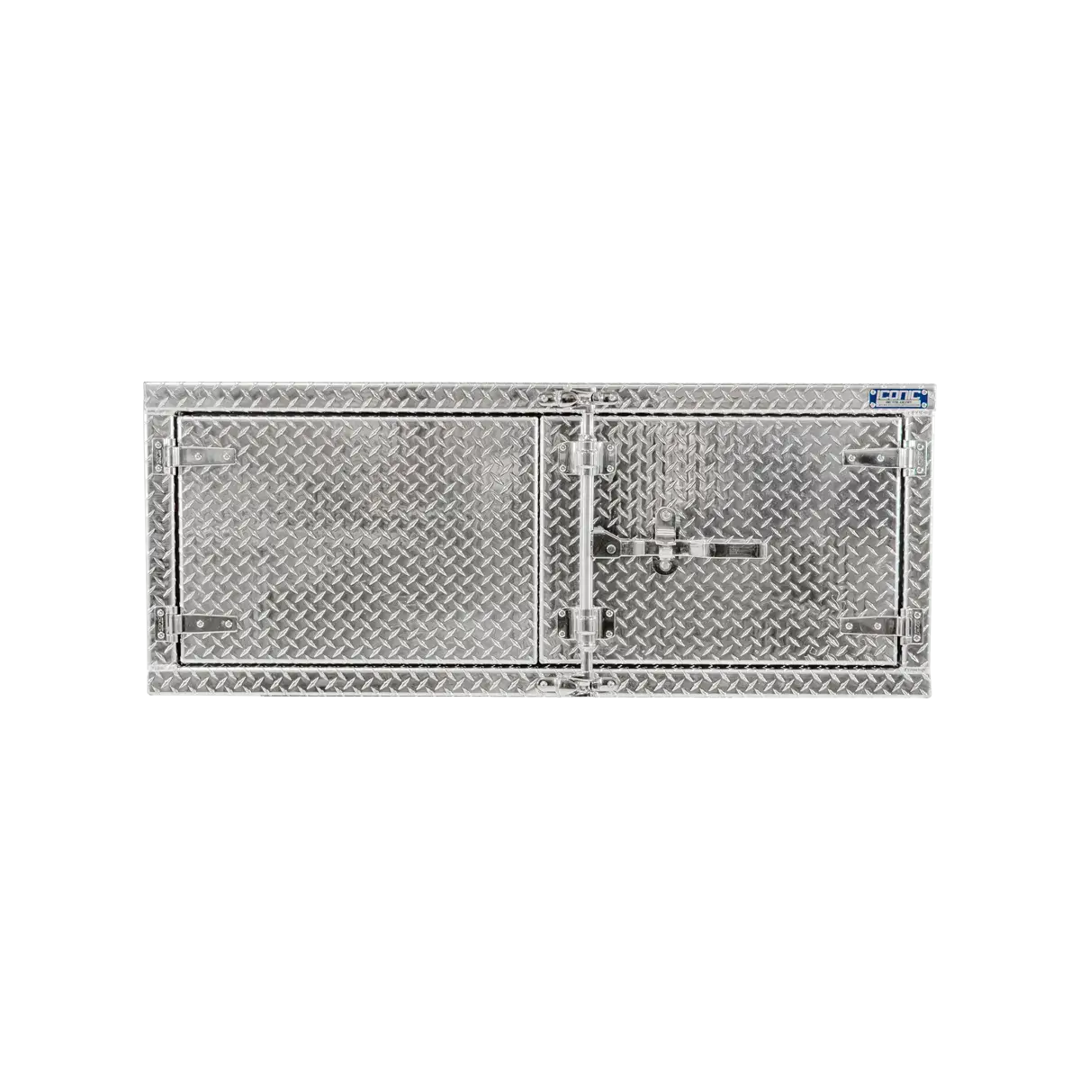 Cam-Lock Box Aluminum Checkerplate Dual Barn Door 60" Width x 18" Height x 24" Depth