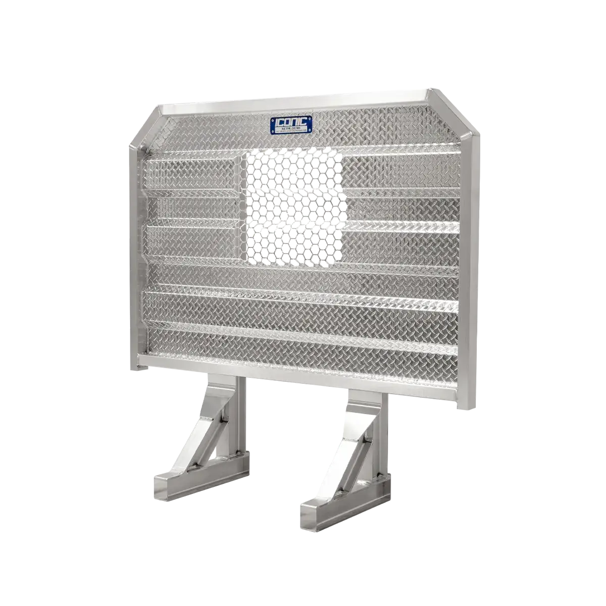 Cab Rack 70" Wide Std. Flat Headache Rack x 68" High, w/ E-Z View Window 70" Width x 68" Height