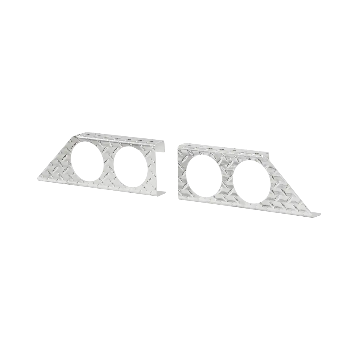 Standard Toolbox Load Light Box, Checkerplate, (2) 4" Round Holes, Sold in pairs, shipped loose 16" Width x 1.92" Height x 6" Depth