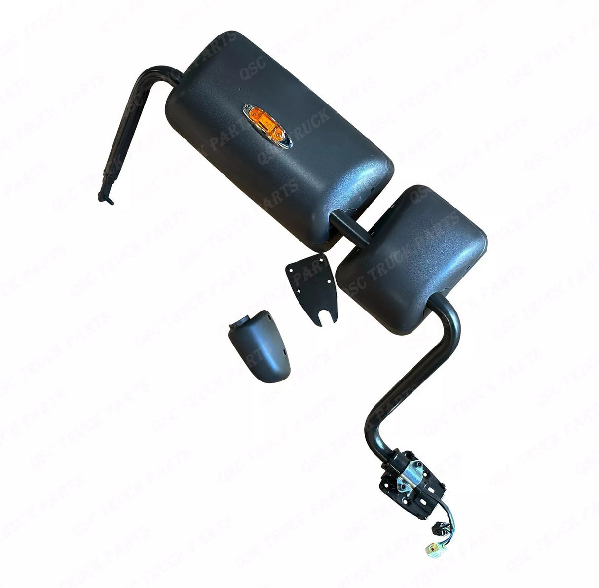 Hino Left Driver Side Door Mirror Black With LED Side Turn Signal Light