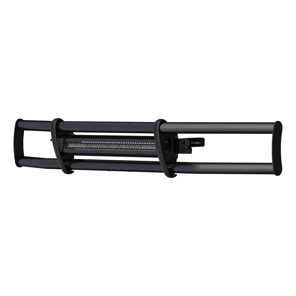 Grille Guard with LED Light Bar MileStone Black Stainless 207700