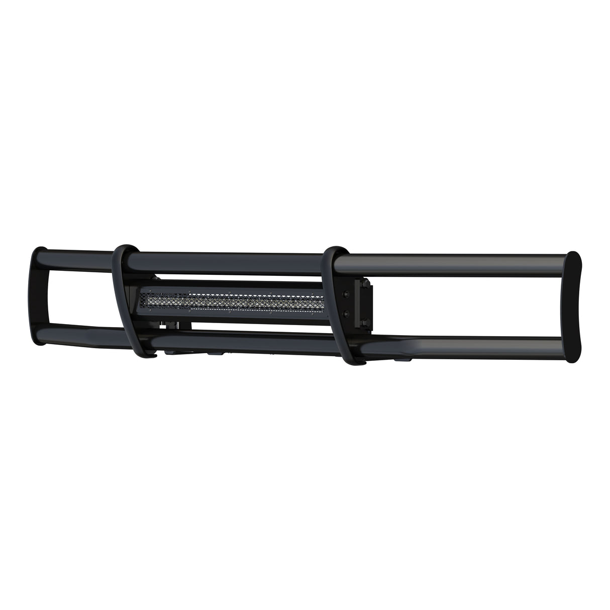 Grille Guard with LED Light Bar MileStone Black Stainless 207750