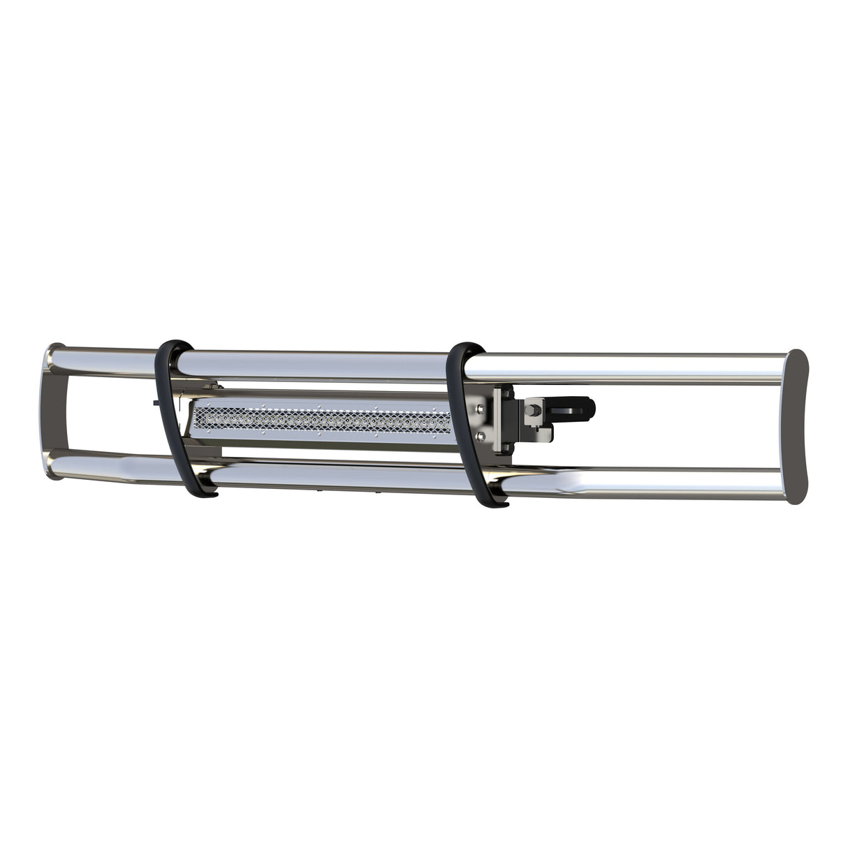 Grille Guard with LED Light Bar MileStone Polished Stainless 207775