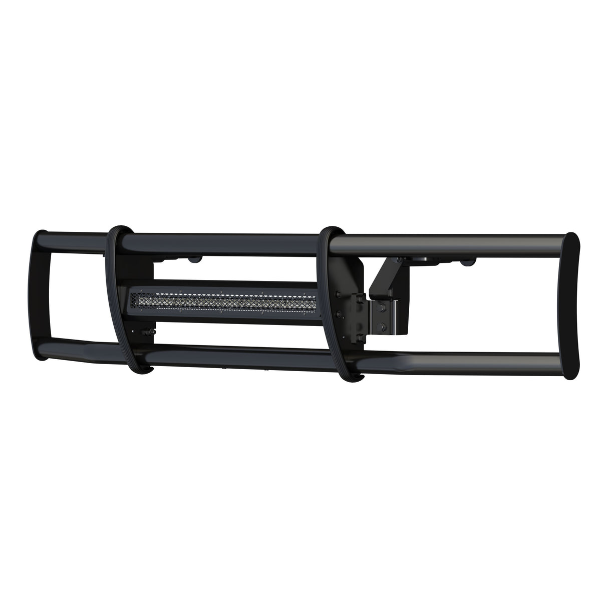 Grille Guard with LED Light Bar MileStone Black Stainless 207800