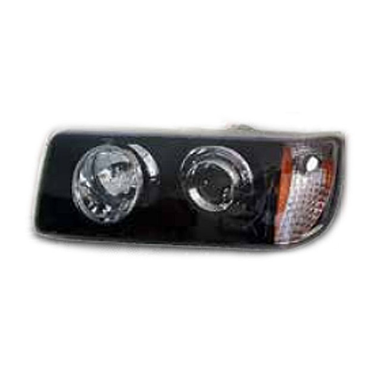Freightliner FLD Headlight Black Matte Driver Side