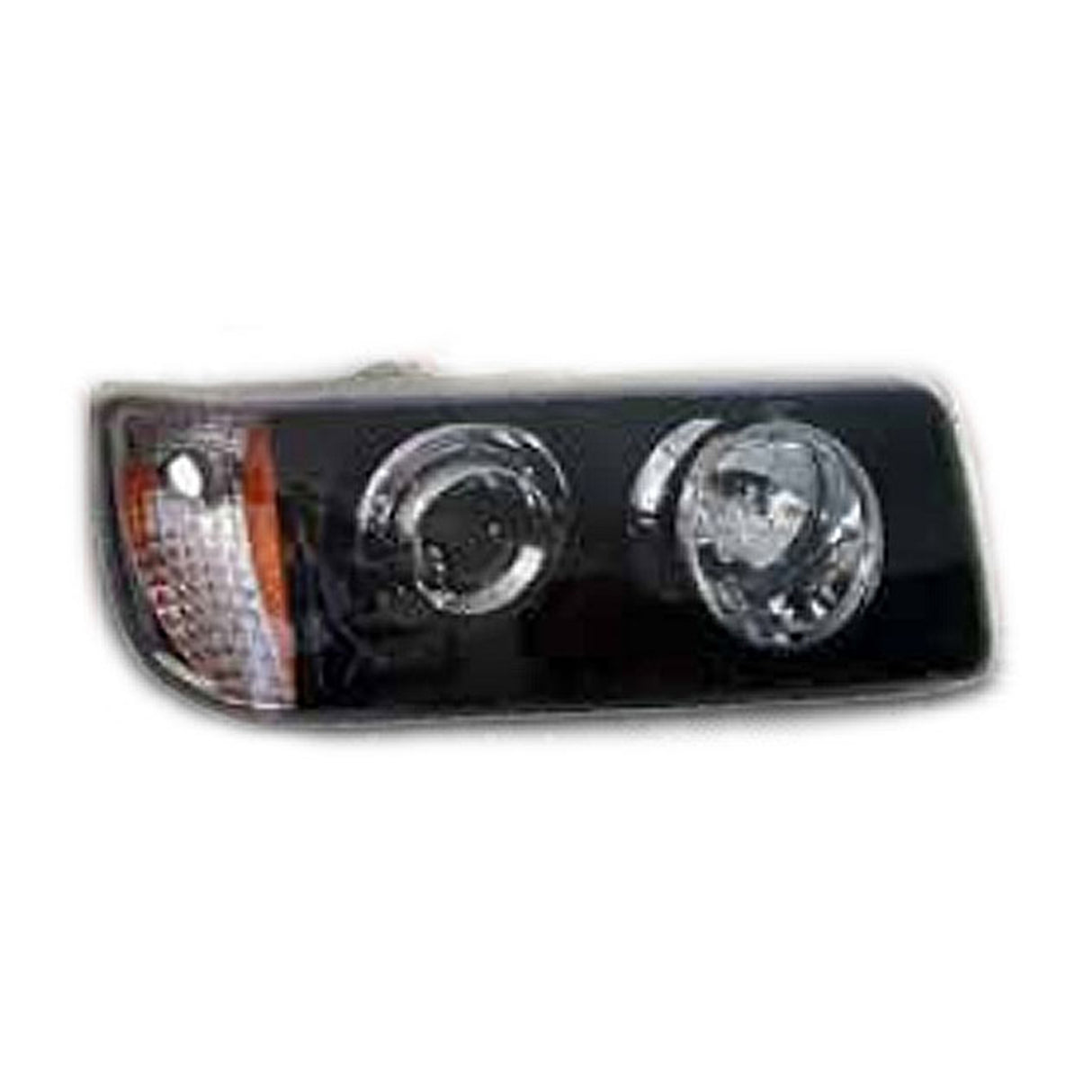 Freightliner FLD Headlight Black Matte Passenger Side