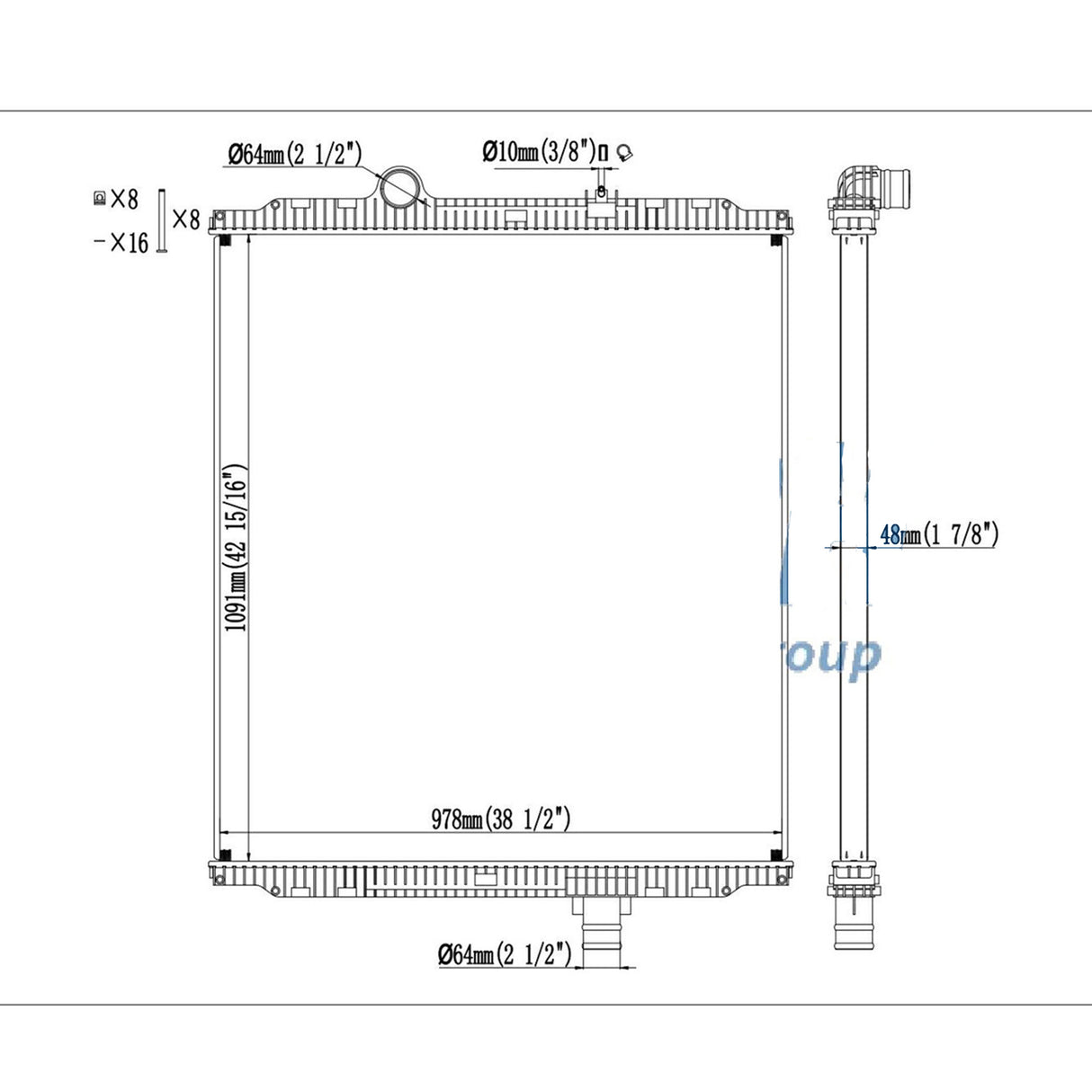 Kenworth W900 Radiator 2008 - 2011 F3160851102310
