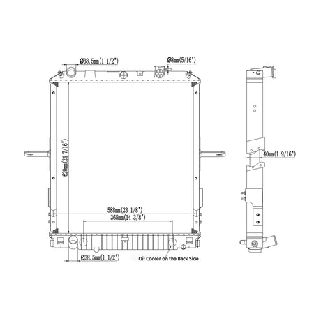 Isuzu NPR, NRR Radiator 2004 - 2007 8973543620