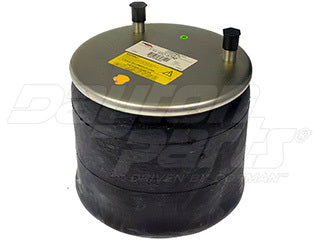 Air Spring 452-8782L Rolling Lobe Rubber with Aluminum Piston — Dual Stud & 4-Bolt Bottom