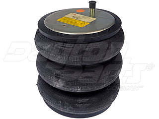 Air Spring 454-7995L — Triple Convoluted Rubber with Steel Piston, 16.73 in Height