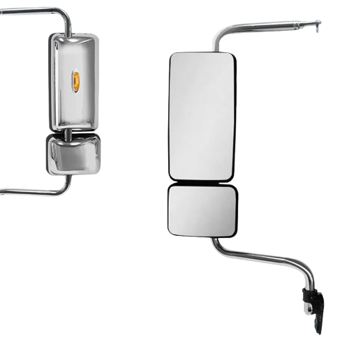 Hino Right Passenger Side Door Mirror Chrome With LED Side Turn Signal Light