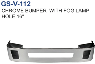 Volvo VNL Chrome Steel Bumper W/O Fog light Hole 2004 - 2017 16"
