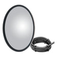 Mirror Head Convex Offset-Mount Heated with Plastic Ball Stud 8-1/2" Stainless Steel