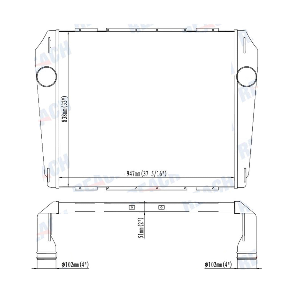 Kenworth W900 Charge Air Cooler 2008 - 2014 F3160851101310
