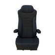 Universal High Back Faux Leather Black, Dual Recline Levers, Arm Rests, Manual Lumbar Support, Front Pocket 65350