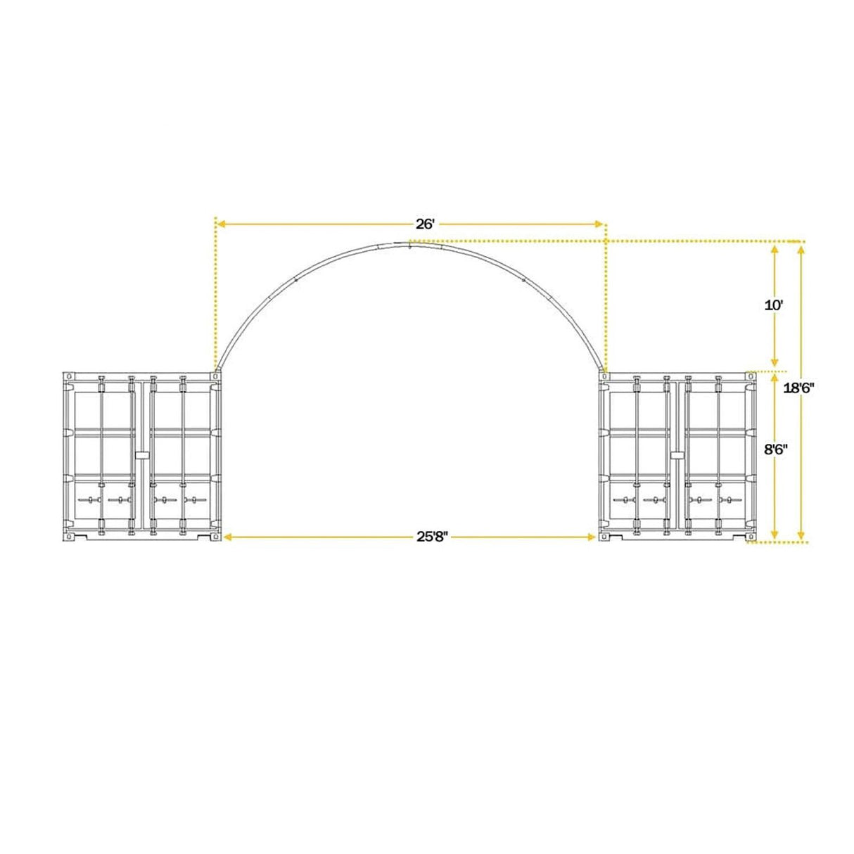 SHIPCONT SHELTER 20'L X 26'W