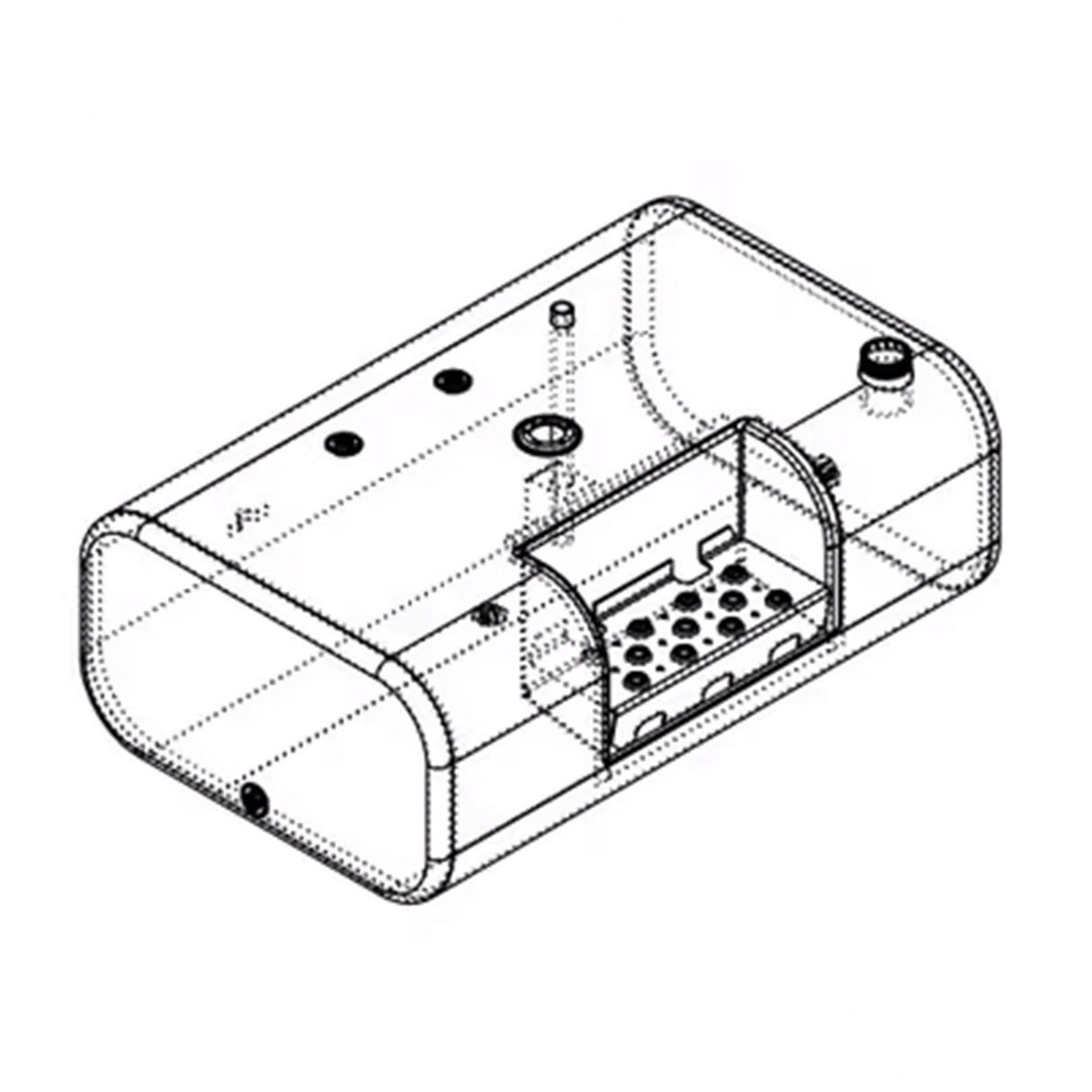Ford Fuel Tank Aluminum 84 Gallon Passenger Side 16"H x 25"W x 53"L Front Fill Milgrade 5C4Z-9002-G