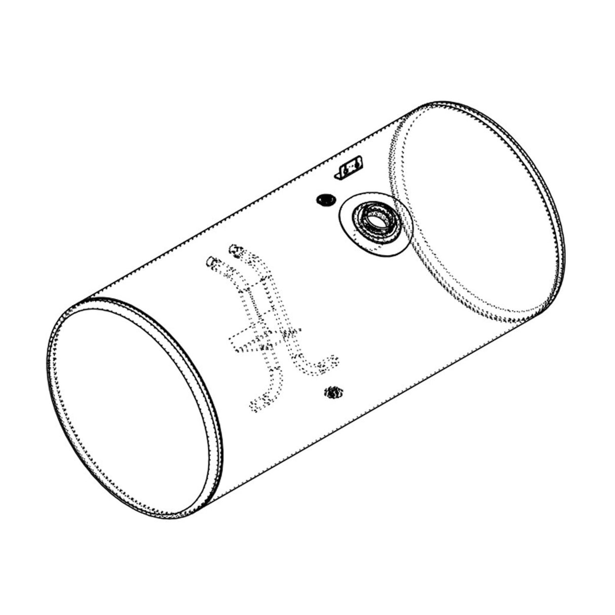 Freightliner Fuel Tank Aluminum 71 Gallon Driver Side 23"D x 39.5"L Front Fill Milgrade A03-26335-180