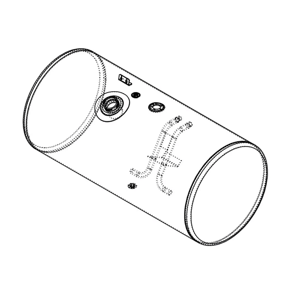Freightliner Fuel Tank Aluminum 82 Gallon Passenger Side 23"D x 45.5"L Front Fill Milgrade A03-26337-181