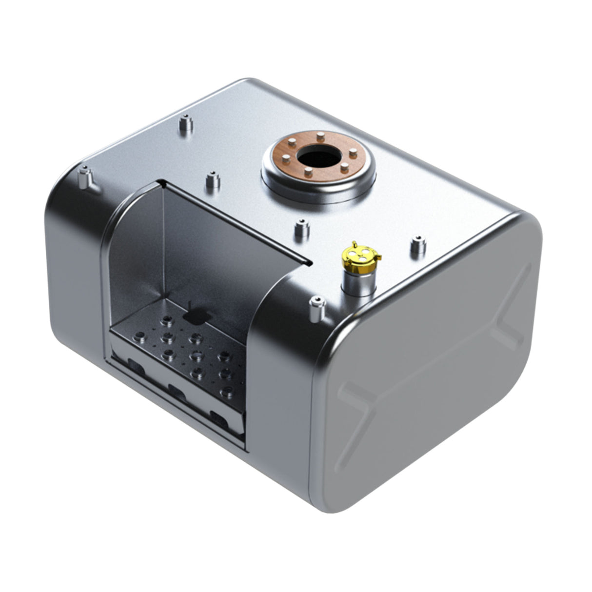 Freightliner Fuel Tank Aluminum 70 Gallon Driver Side 18.25"H x 22"W x 42"L Rear Fill Milgrade A03-39007-000