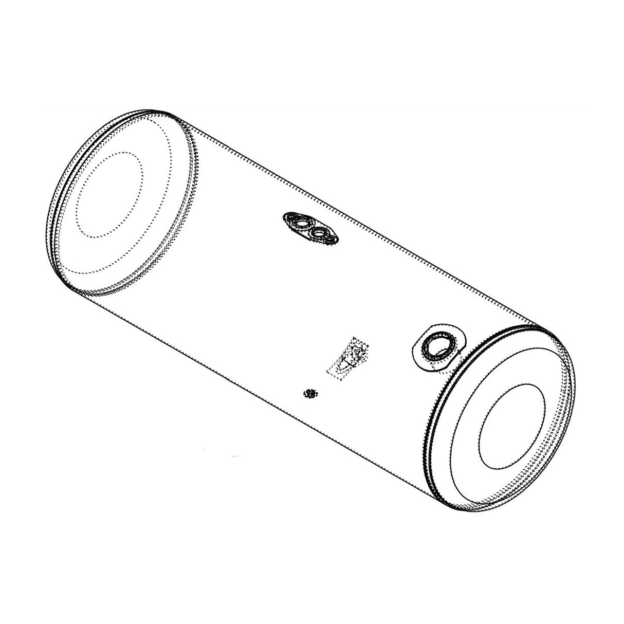 Peterbilt Fuel Tank 154 Driver Side Round Rear Fill 2006 and Older 26"D x 67"L Milgrade