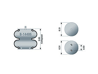 Air Spring B-14486 Rolling Lobe Heavy Duty