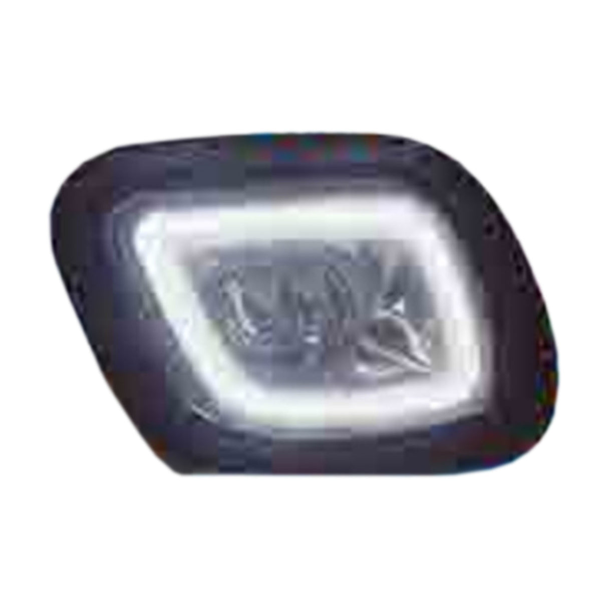 Freightliner Cascadia Fog Light Chrome LED with Blue Halo Ring Passenger Side