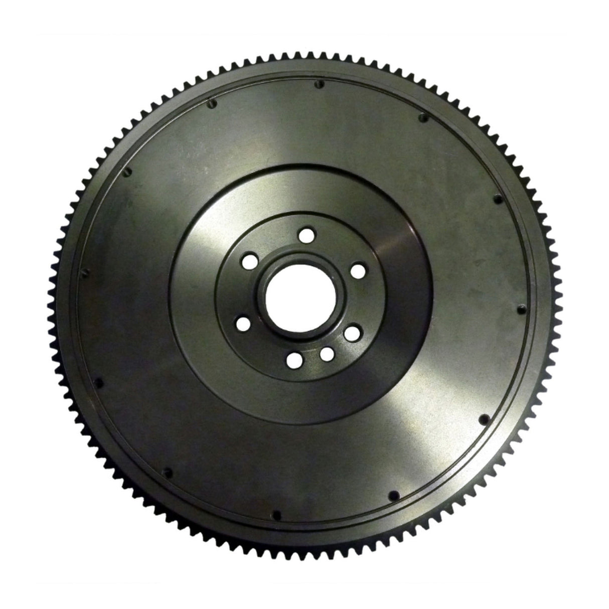 Mack E7 Flywheel, Crank Mtg. Bolt Holes 6, Cover Assembly Mtg. Bolt Holes 12, Ring Gear Teeth 118, Ring Gear O.D. 19.9” 530GB3145BM