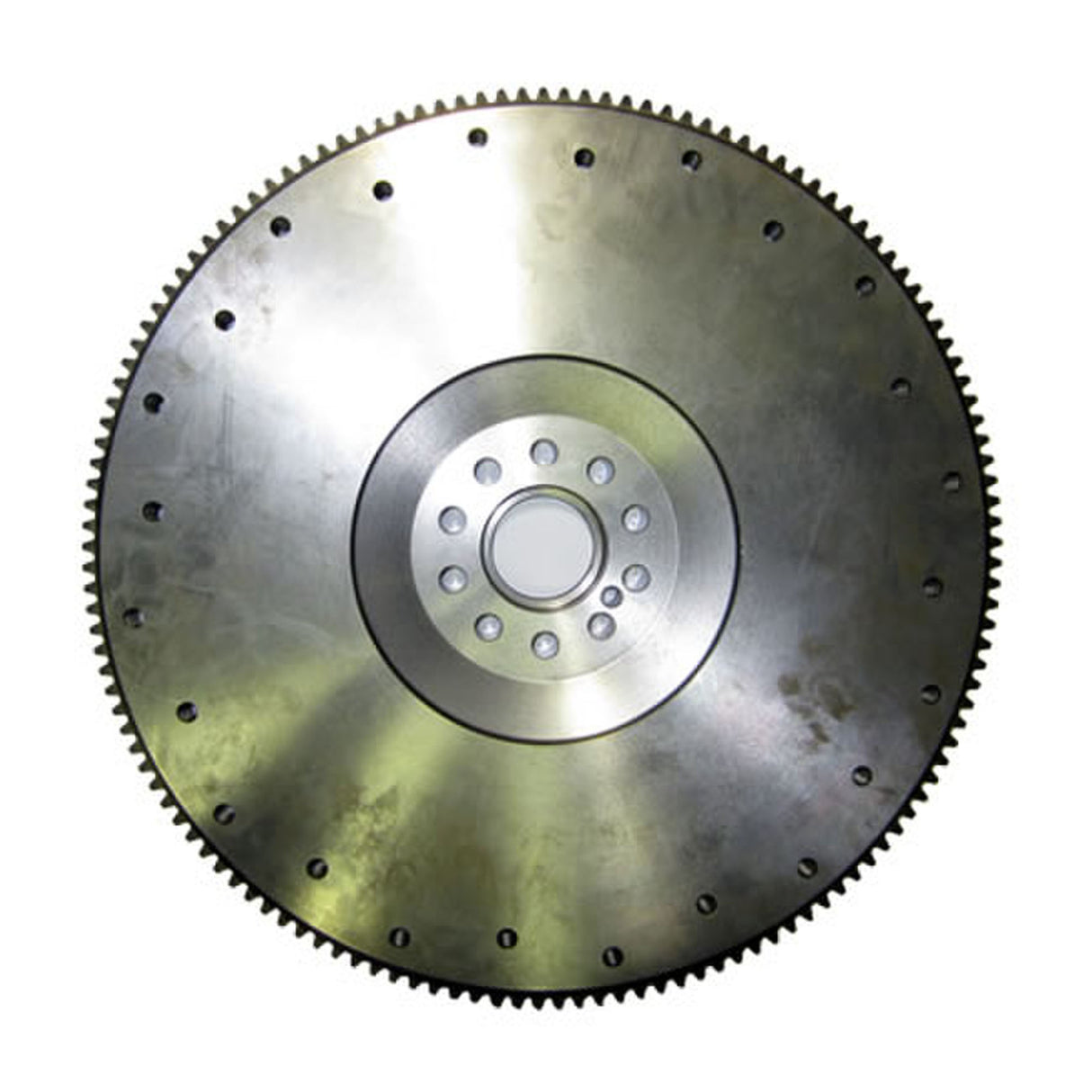 Navistar 7.3L T444E Flywheel, Crank Mtg. Bolt Holes 10, Cover Assembly Mtg. Bolt Holes 12/2, Ring Gear Teeth 137, Ring Gear O.D. 17.4” 1818214C91