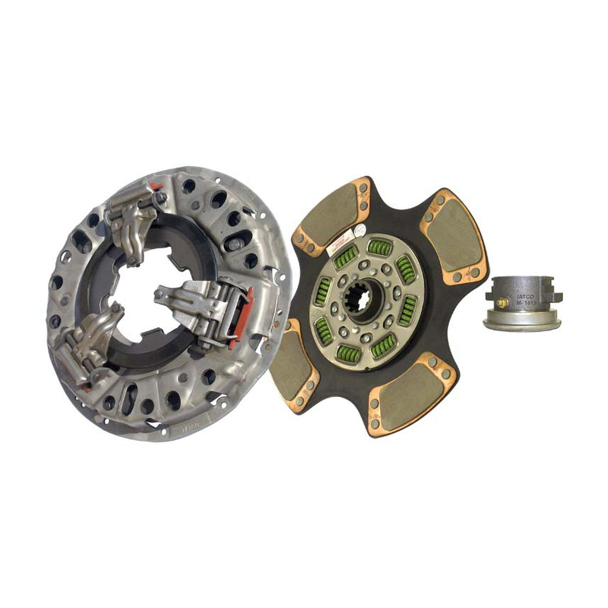 Clutch 350mm x 1-1/2" Stamped Steel, Single-Plate, Push-Type, 4-Paddle/ 8-Spring, 2400 Plate Load 500 Torque, Includes Release Bearing 107350-4