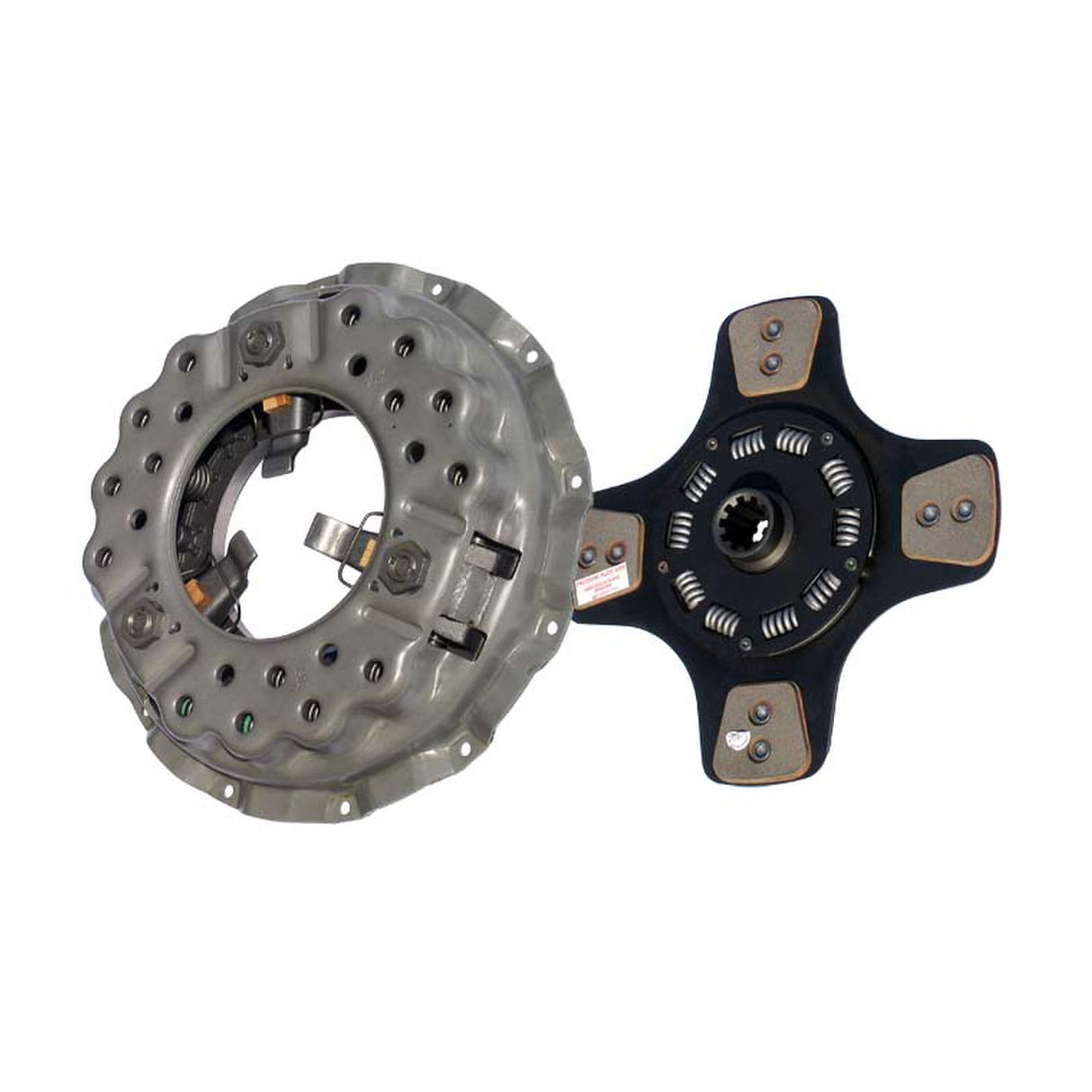 Clutch 14" x 1-1/2" DLB Stamped Steel , Single-Plate, Push-Type, 4-Paddle 10-Spring, 2300 Plate Load 500 Torque LP1686-138