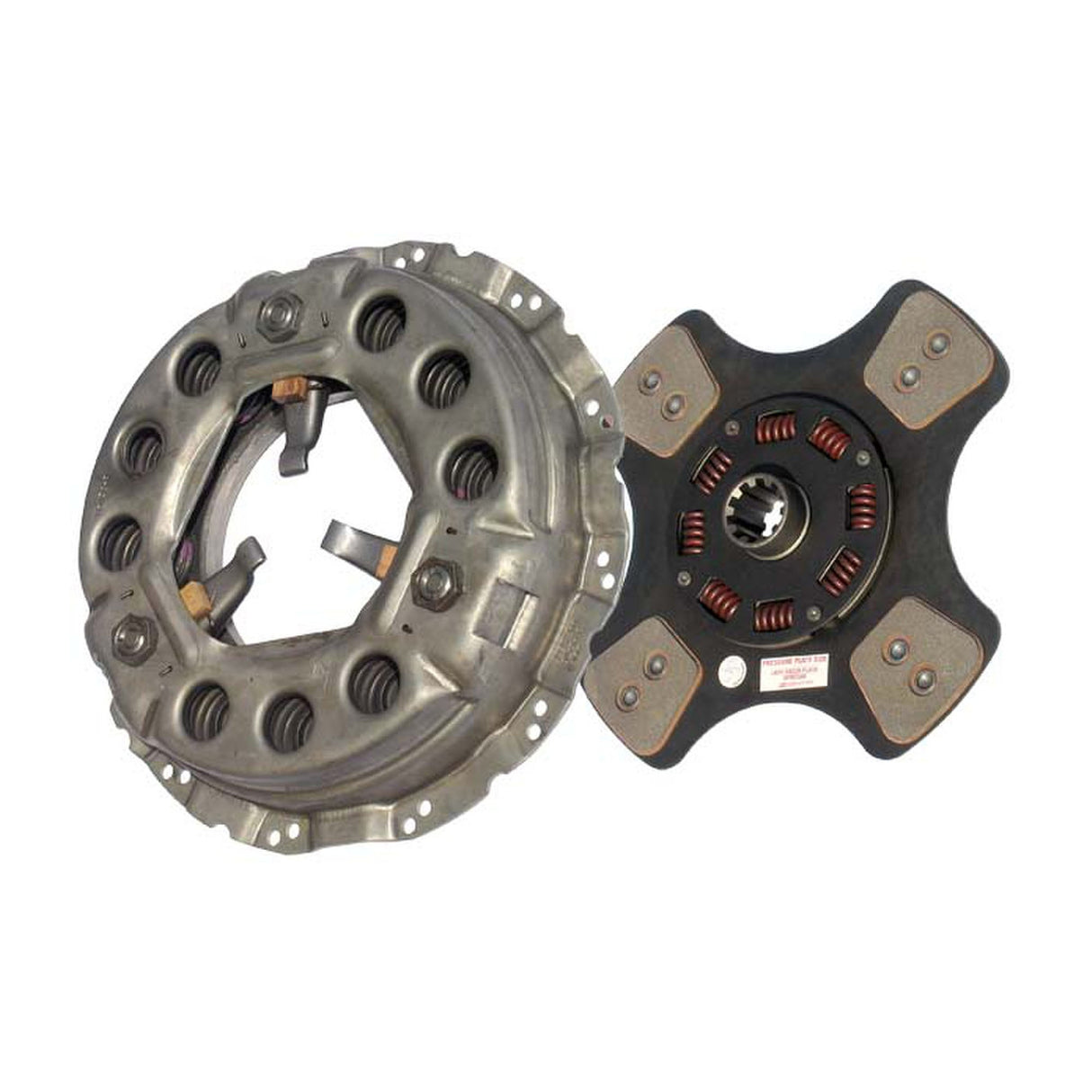 Clutch 330mm x 1-1/2" Stamped Steel, Single-Plate, Push-Type, 4-Paddle 8-Spring, 2700 Plate Load 520 Torque LP1928-137
