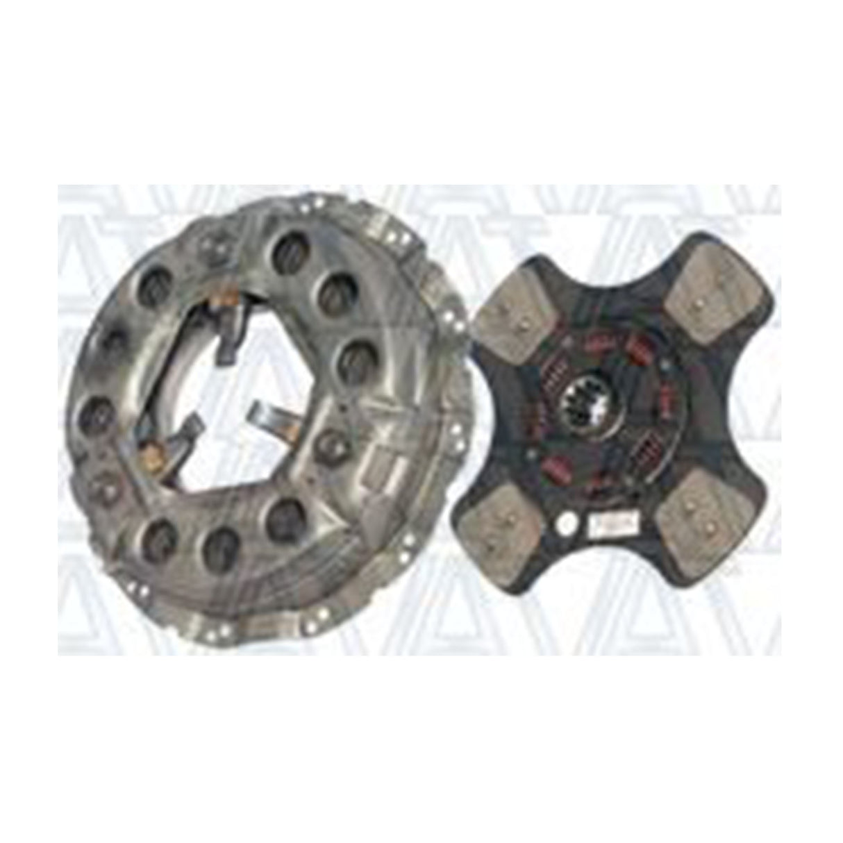 Clutch 330mm x 1-1/2" Stamped Steel, Single-Plate, Push-Type, 4-Paddle 8-Spring, 2400 Plate Load 520 Torque LP1938-138