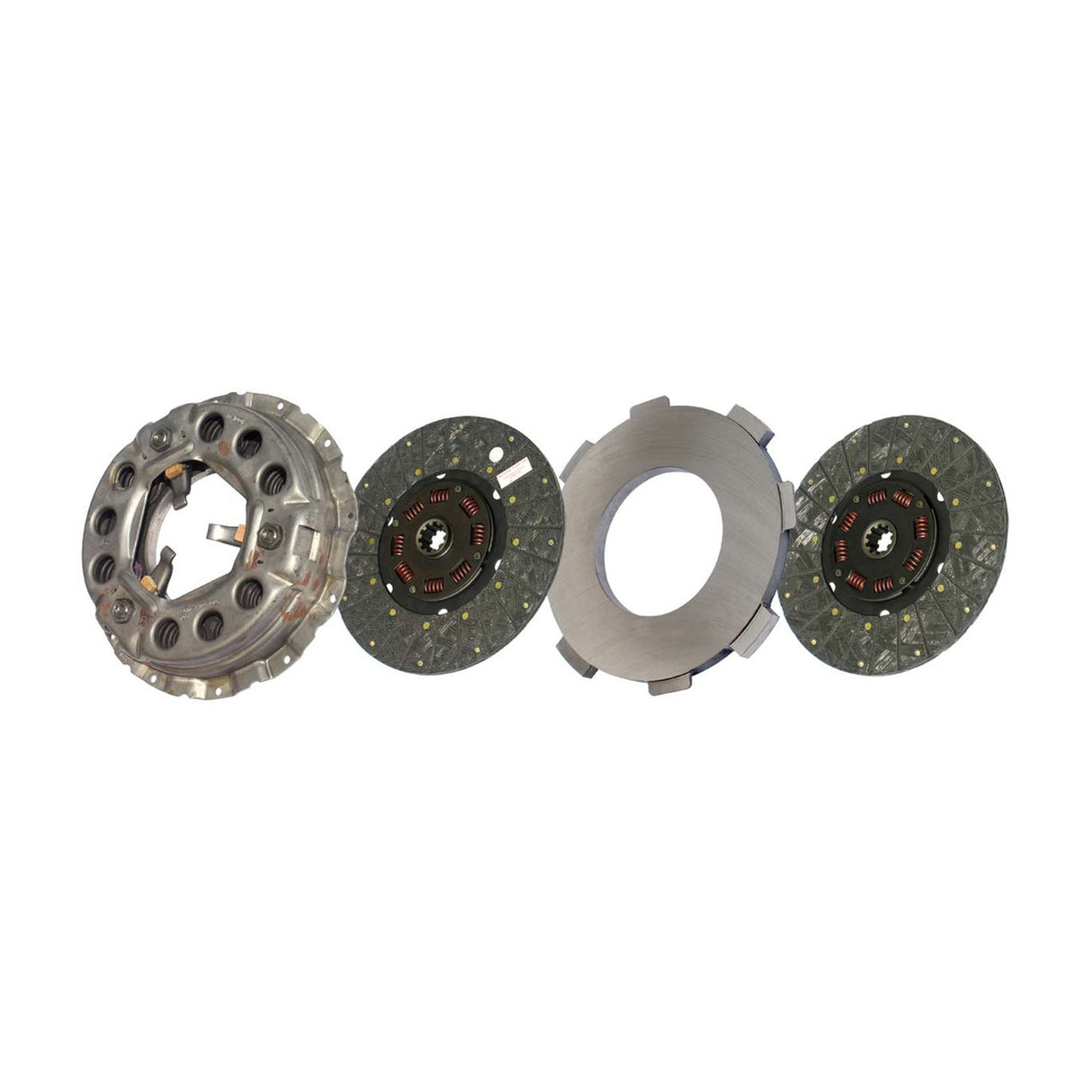 Clutch 330mm x 1-1/2" Stamped Steel, Two-Plate, Push-Type, Organic 8-Spring, 2000 Plate Load 525 Torque LP1940-134