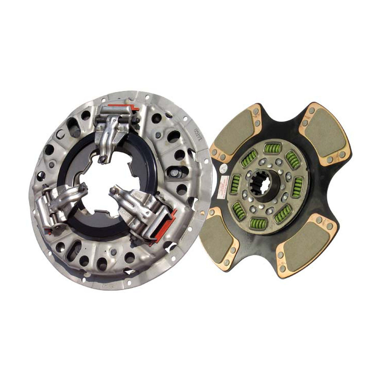 Clutch 350mm x 1-3/4" Stamped Steel, Single-Plate, Push-Type, 4-Paddle 8-Spring, 2400 Plate Load 500 Torque 107621-2