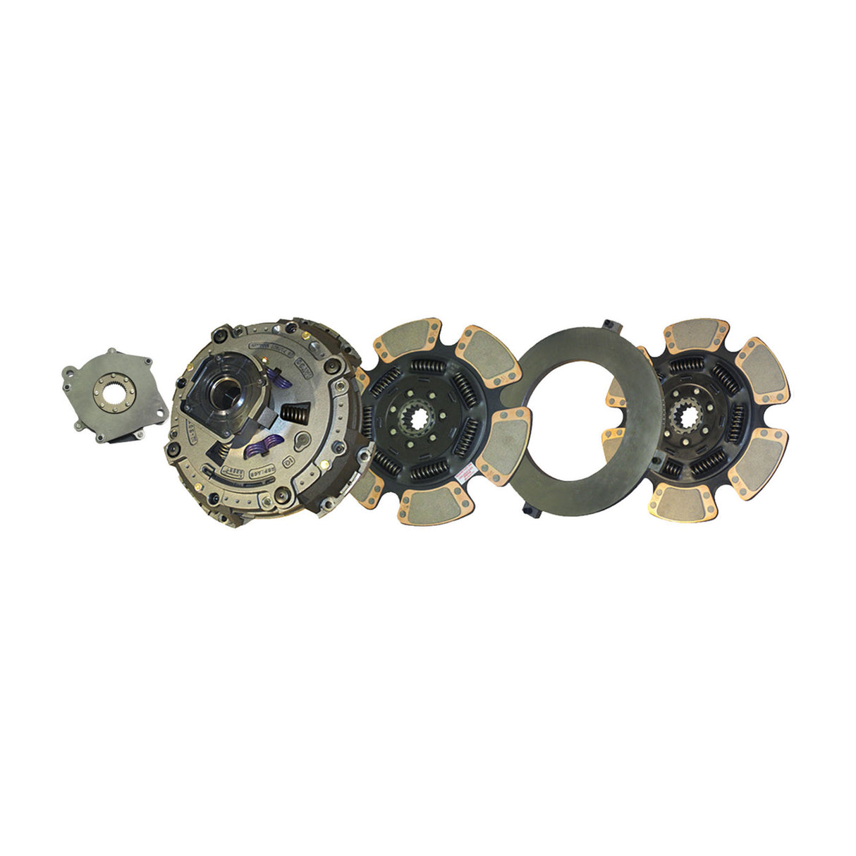 Clutch MaxShift 15-1/2" x 2", Two-Plate, 6-Paddle 7-Spring Pre-Damper, 4200 Plate Load 1850 Torque, 14-Spline, Incl. Clutch Brake 122002-35A
