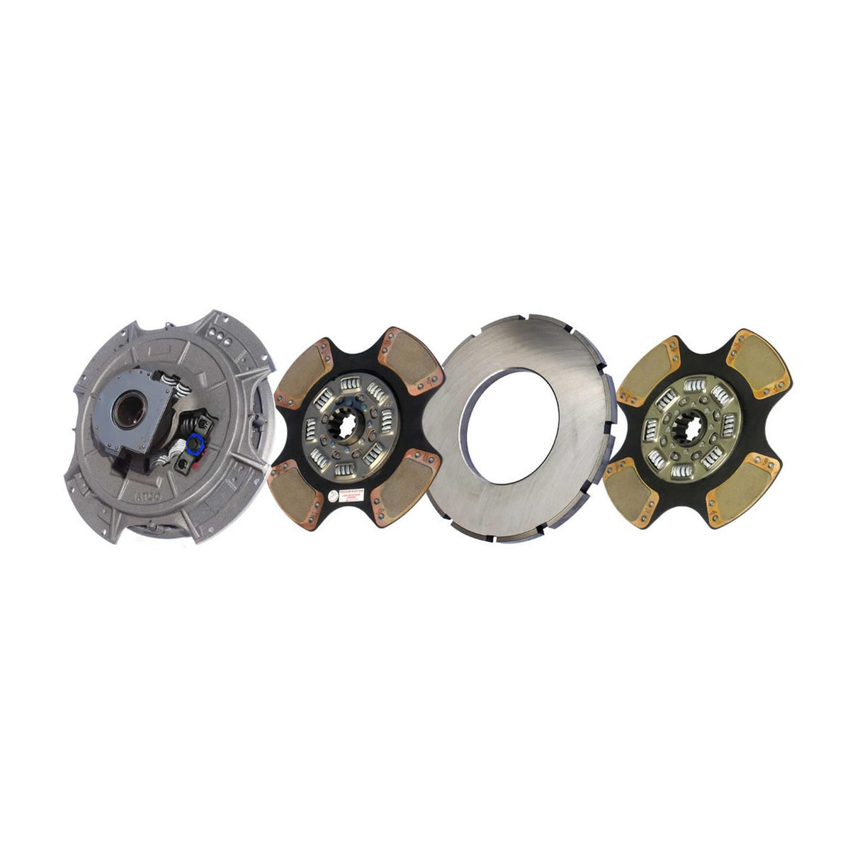 Clutch 14" x 2" Easy Effort, Two-Plate, 4-Paddle 8-Spring, 3200 Plate Load 1400 Torque, Super-Duty 108050-59B