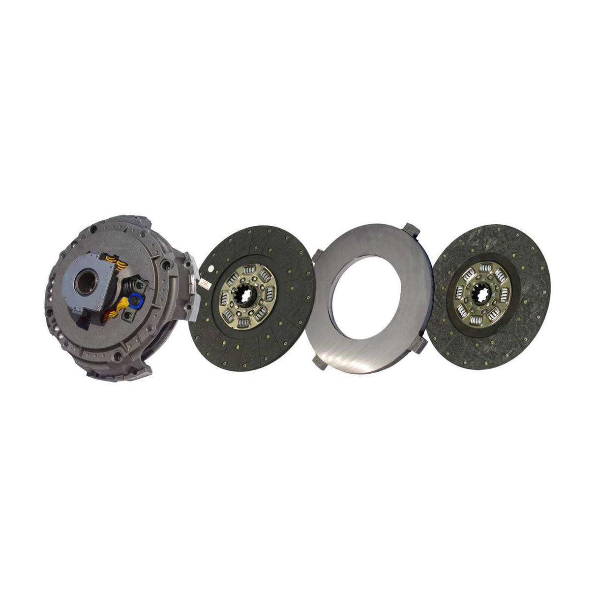 Clutch Easy Effort 15-1/2" x 2", Two-Plate, Organic 8-Spring, 3600 Plate Load 1250 Torque, Triple-Zerk 108935-77A