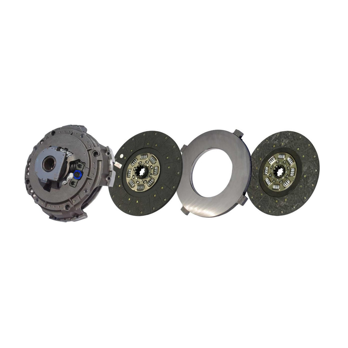 Clutch Easy Effort 15-1/2" x 2" , Two-Plate, Organic 8-Spring, 4000 Plate Load 1350 Torque, Triple-Zerk 108391-82