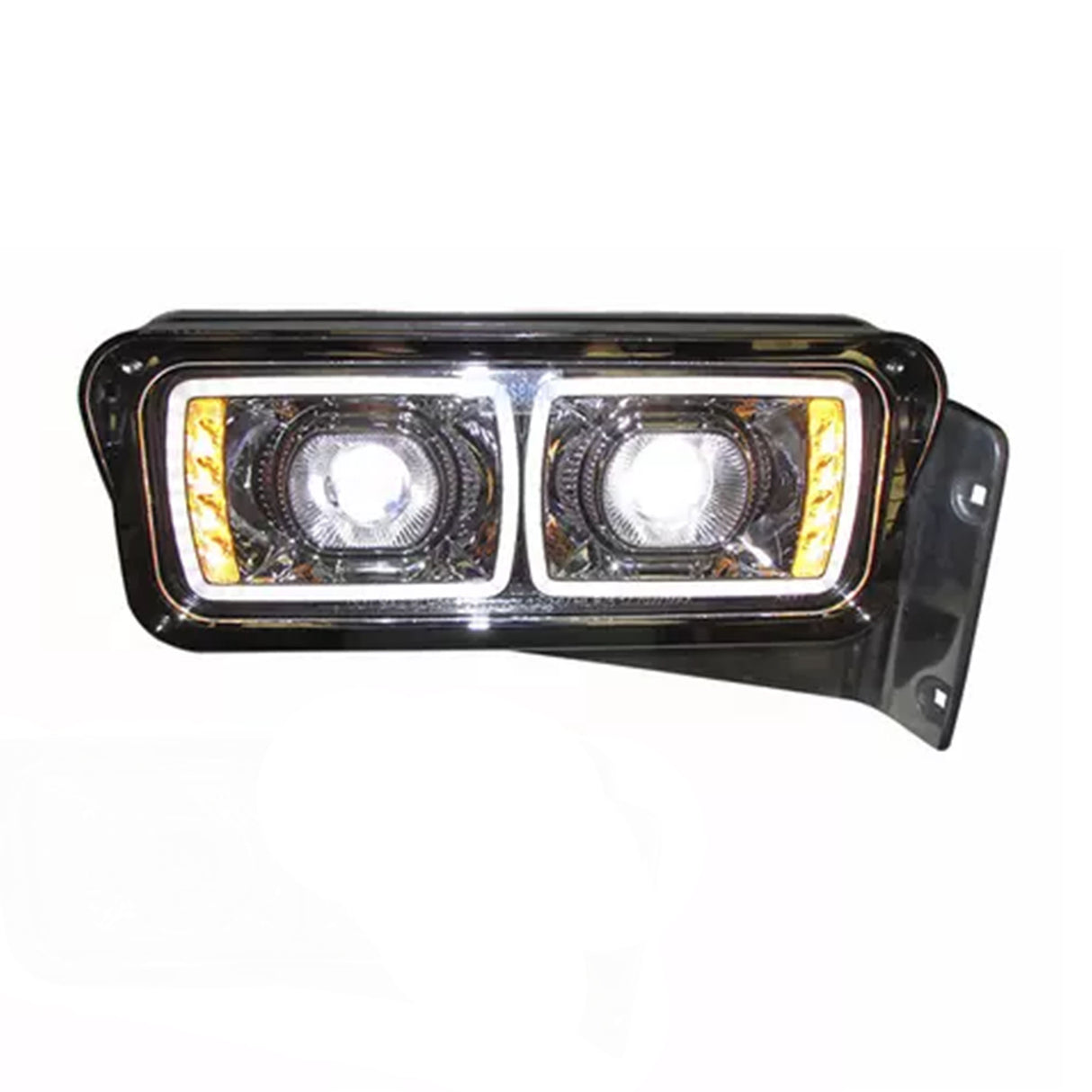 Peterbilt 379 Headlight Bucket with LED Chrome Passenger Side 16-07572R-P