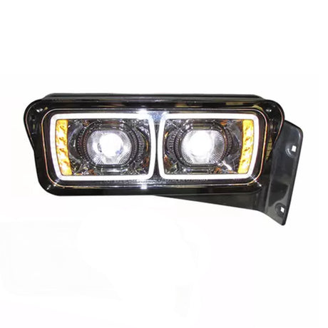 Peterbilt 379 Headlight Bucket with LED Chrome Passenger Side 16-07572R-P