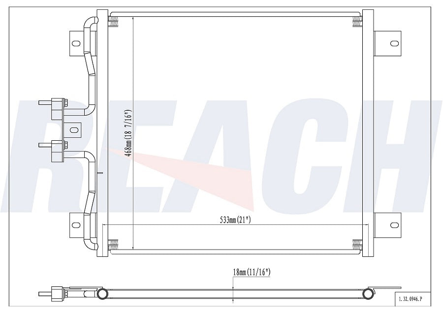 International Intel 7000 /F Condenser 2002-2007 2507482C91