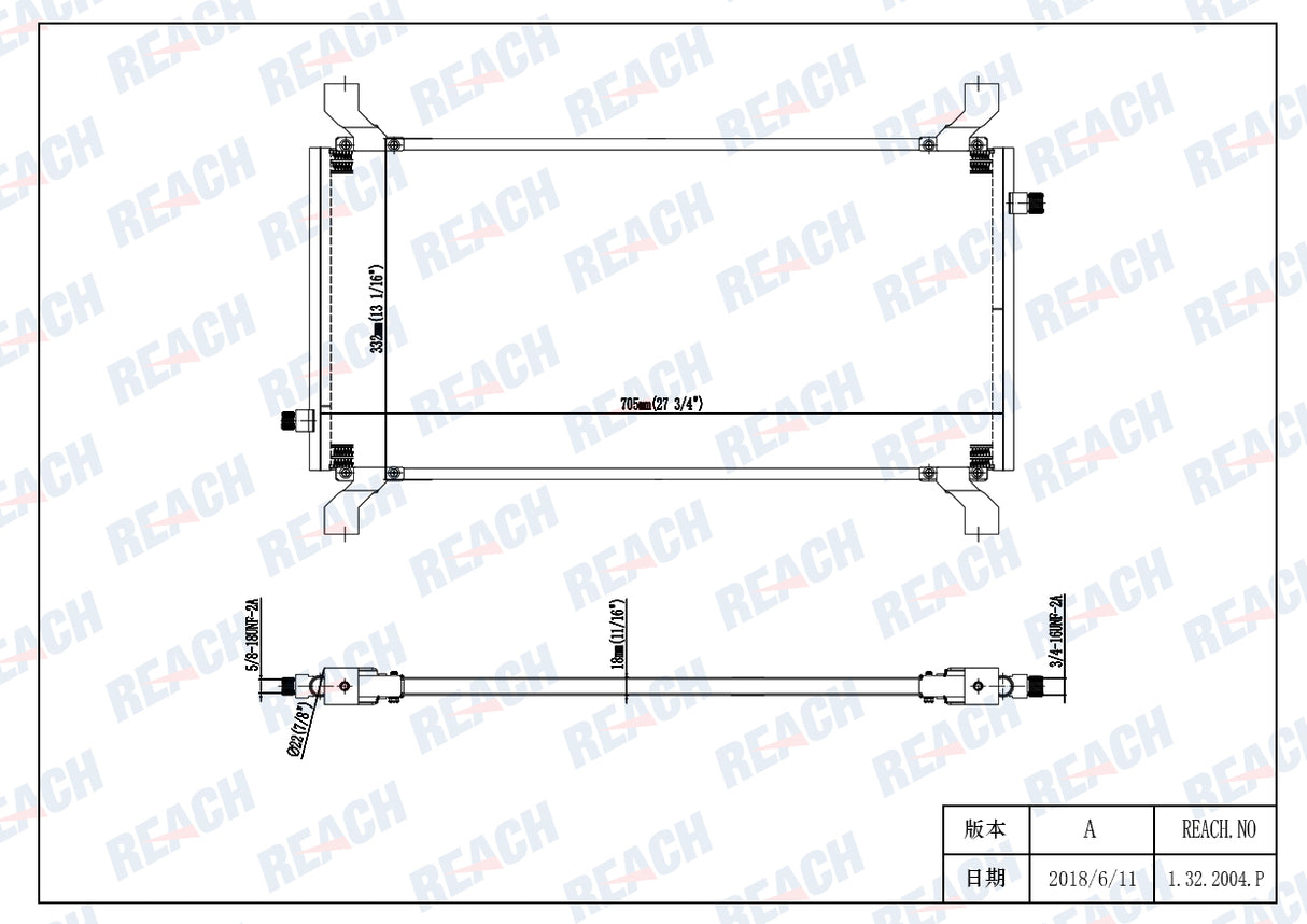 Volvo, Mack Wg Wg64 L6 10.8l Condenser 1996-2001 8164786