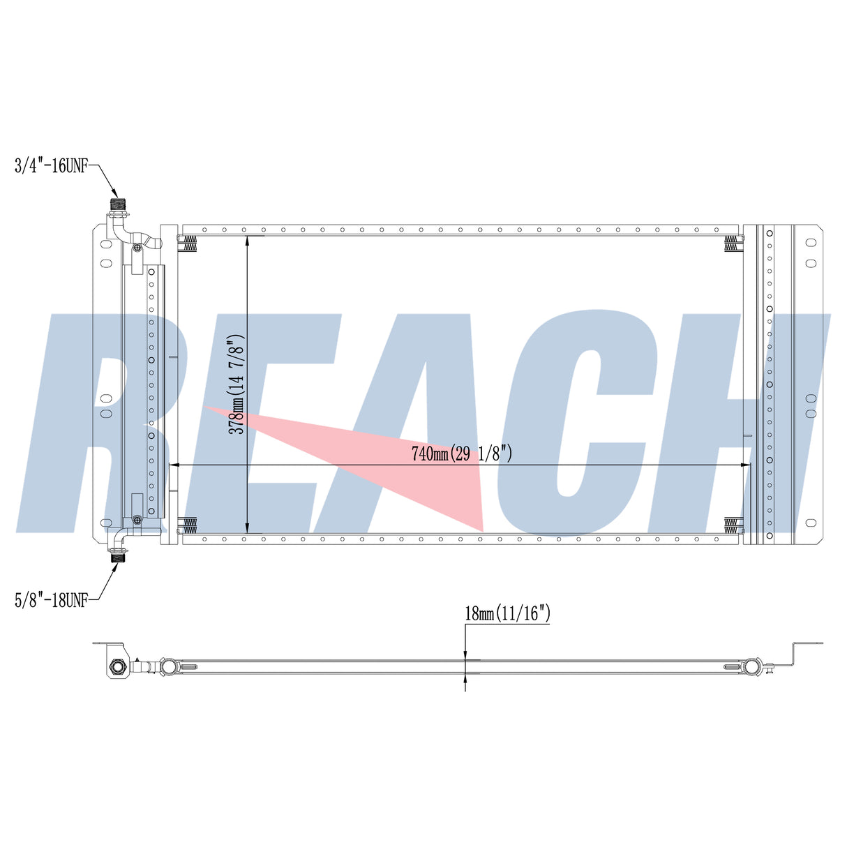 International 9300/9600/9700 Condenser 1992-1996 1619609093