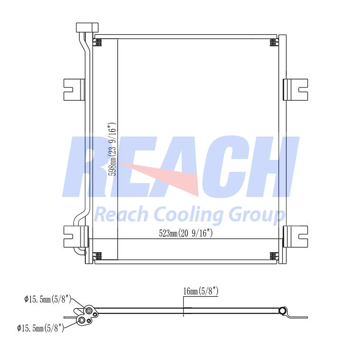 International : 5500i/ 5600i/ 5900i Condenser 2008-2011 2591857C91