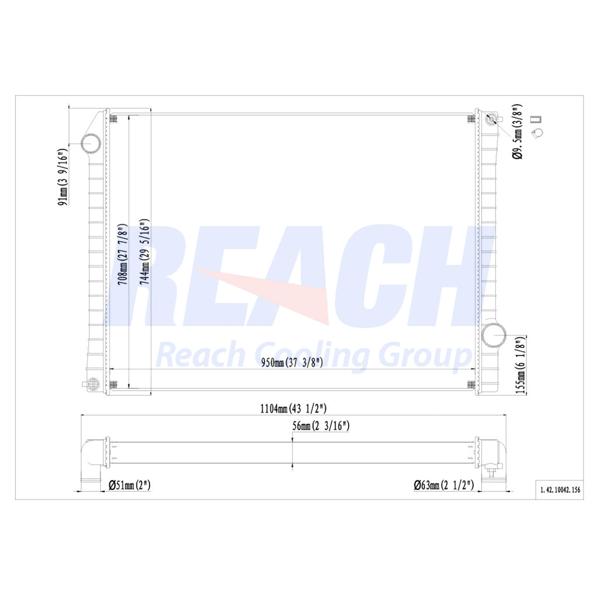 Ford L, Ln, LTL, CL Radiator 1991-1993 E8HZ8010A