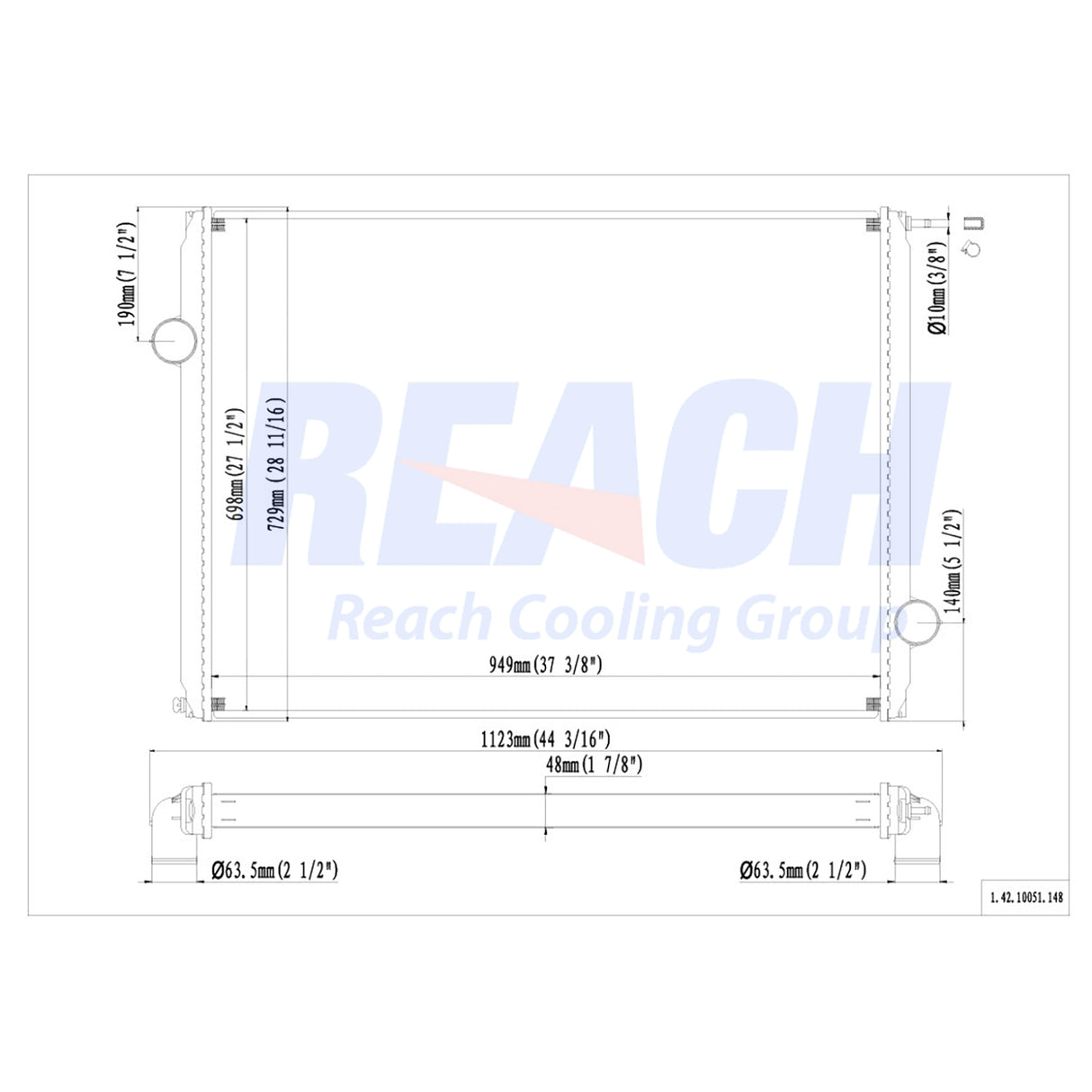 Ford Lt 9500 / At 9500 Radiator 1998-1999 VAB1030138