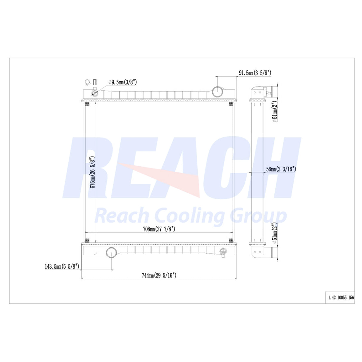 Ford B & F W/Mt Radiator 1990-1994 F0HZ8005B