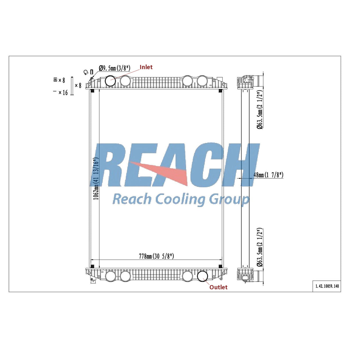 Freightliner Century / Columbia Radiator 2003-2007 BHTU3933001